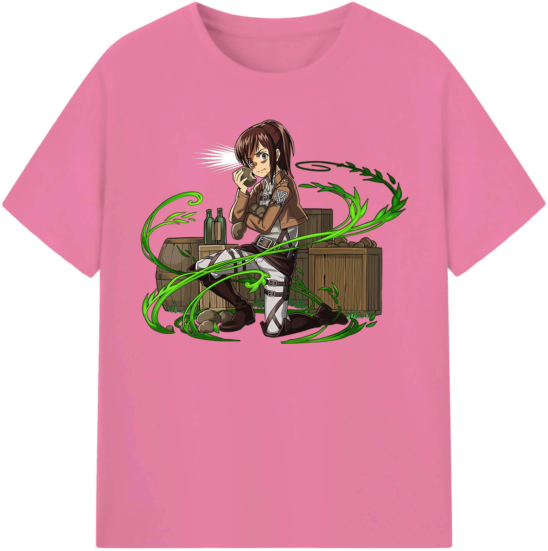 （画像用） 進撃の巨人 サシャ·ブラウス Attack on Titan Sasha Blaus 綿100％半袖Tシャツ（フロントプリント）